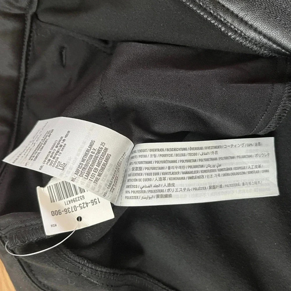 Abercrombie Vegan Leather Pants 18 / 34 Ultra High Rise Straight Leg Black - Picture 4 of 6